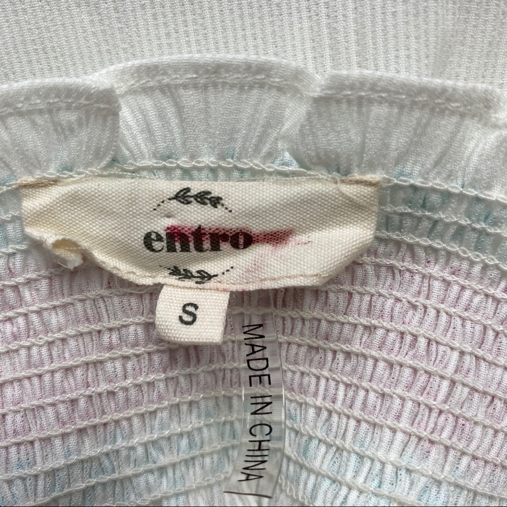 Entro Off Shoulder Blouse Double Gauze White S - Picture 8 of 8